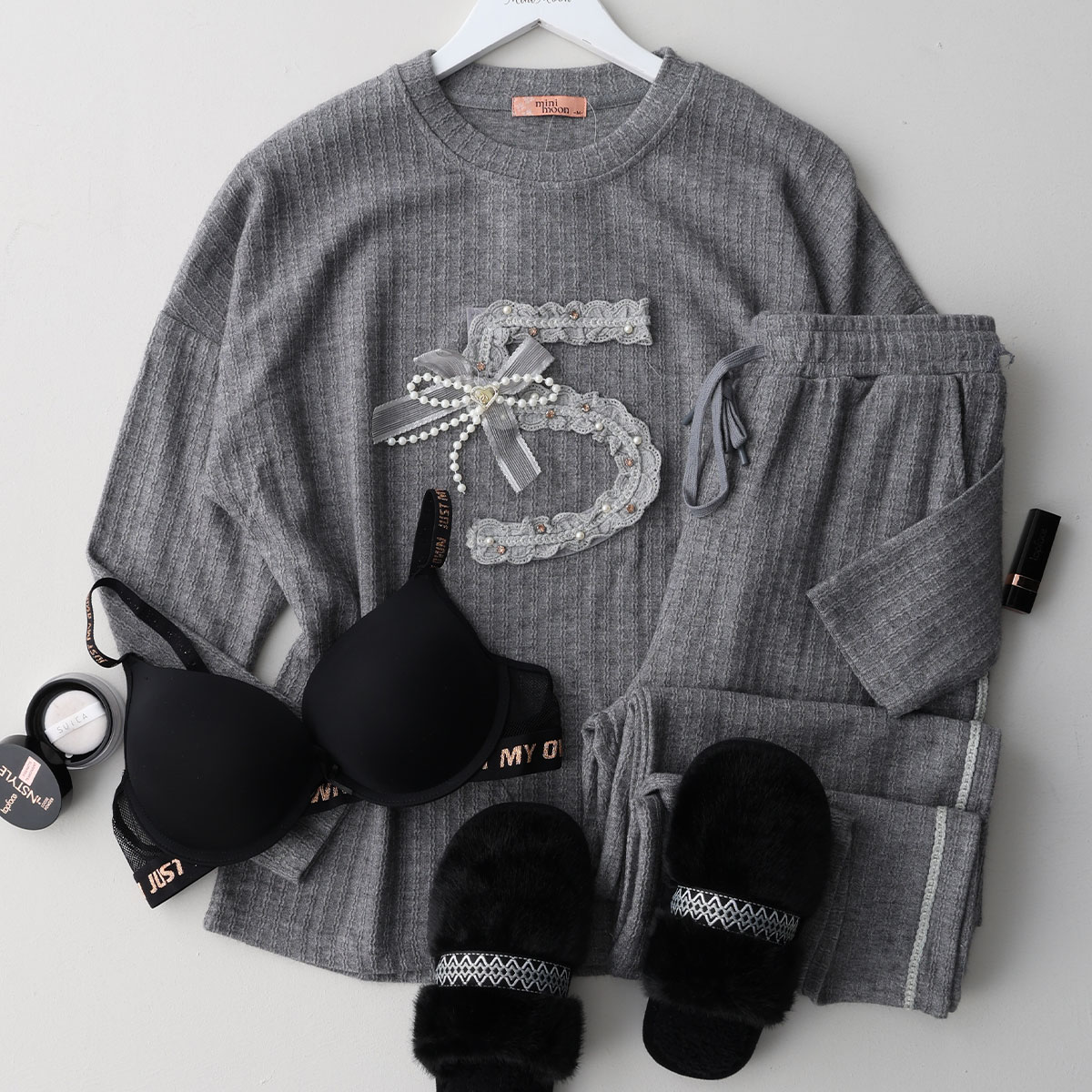 Untitled-2 بيجاما بنطلون قطن مبطن - الصورة 1